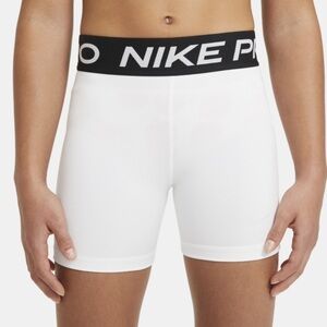 Nike Pro White and Black Compression Spandex Volleyball Shorts